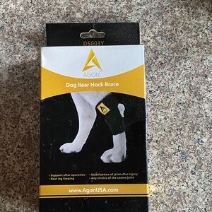 Agon Dog Rear Hock Brace - Black with Yellow Accent